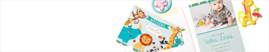 custom baby announcement cards