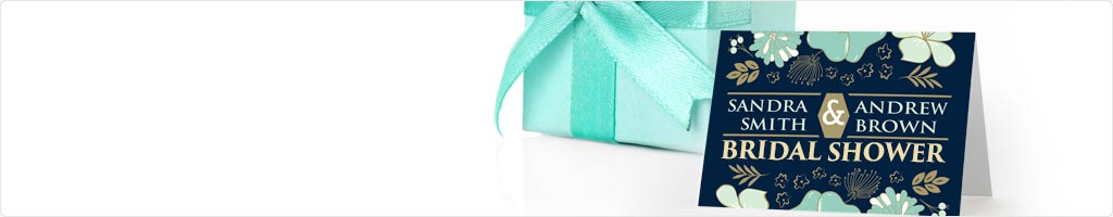 Folded Bridal Shower Invitations Printing