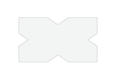 3.5x2 Business Cards X shape 