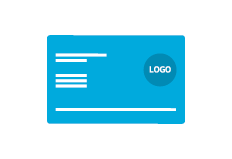 AI 3.5" x 1" General  Horizontal Business Cards Print Layout Templates