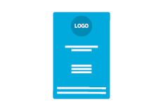 PSD 3.5" x 2" General  Vertical Business Cards Print Layout Templates