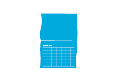 PDF 12 Months Modern Grid Calendars Print Layout Templates