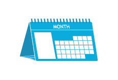 PDF 8.5" x 5.5" Wire-O 12 Months Modern Grid 2024 Desk Calendars Print Layout Templates