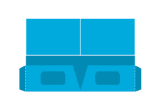 PSD 9" x 12" 2 Business Card Slots Horizontal Pocket Folders Print Layout Templates