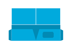 PSD 9" x 12" Right Business Card Slot Horizontal Pocket Folders Print Layout Templates