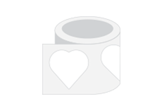 PDF 1.5" x 1.5" Heart  Roll Stickers Print Layout Templates