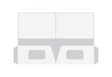 PSD 9" x 12" 2 Business Card Slots Horizontal Pocket Folders Print Layout Templates