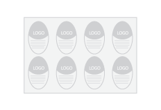 PSD 3" x 5.5" (10 per sheet) Oval Bottle Labels Print Layout Templates