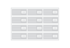 PDF 2" x 4" (20 per sheet) Rounded Corner Bottle Labels Print Layout Templates