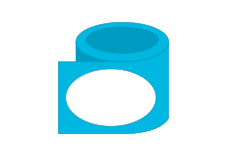 PSD Oval Roll Stickers Print Layout Templates