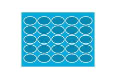 PDF 3" x 5.5" (10 per sheet) Oval Sheet Stickers Print Layout Templates