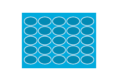 PSD 3" x 5.5" (10 per sheet) Oval Sheet Stickers Print Layout Templates