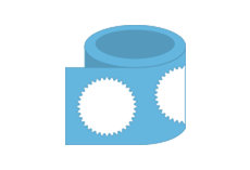 AI Starburst Roll Stickers Print Layout Templates