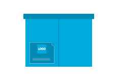 PSD 17.5" x 3.75" Window Clings Print Layout Templates